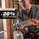 RIDGID 18V Brushless Cordless Reciprocating Saw Kit with (1) 4.0 Ah Battery and Charger