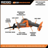 RIDGID 18V SubCompact Brushless Cordless One-Handed Reciprocating Saw Kit with 2.0 Ah Battery and Charger
