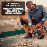 RIDGID 18V Brushless Cordless 1 in. SDS-Plus Rotary Hammer Kit with 18V 4.0Ah MAX Output Battery and Rapid Charger