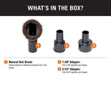 1-1/4 in. Natural Hair Dusting Brush Shop Vac Attachment with 1-7/8 in., 2-1/2 in. Adapters for RIDGID Wet Dry Vacuums