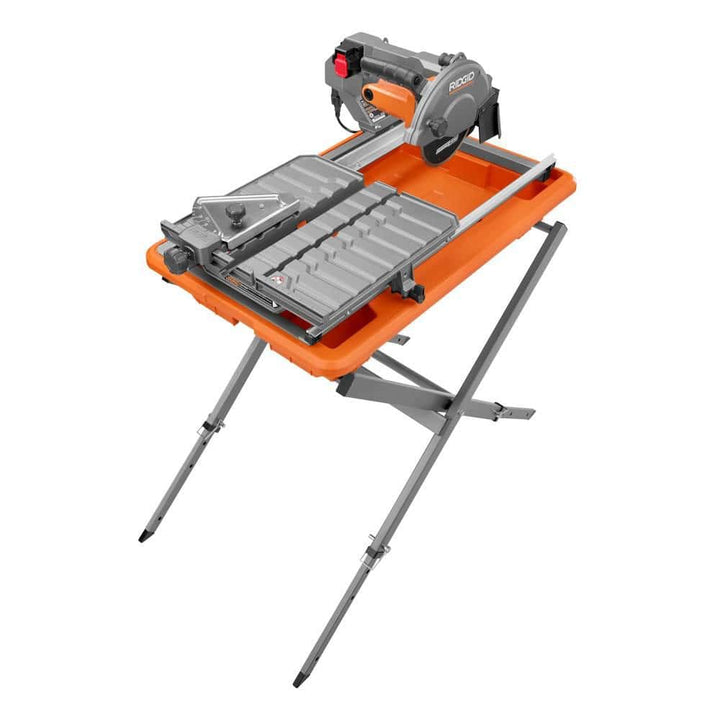 RIDGID 9 Amp Corded 7 in. Wet Tile Saw with Stand (R4031S)