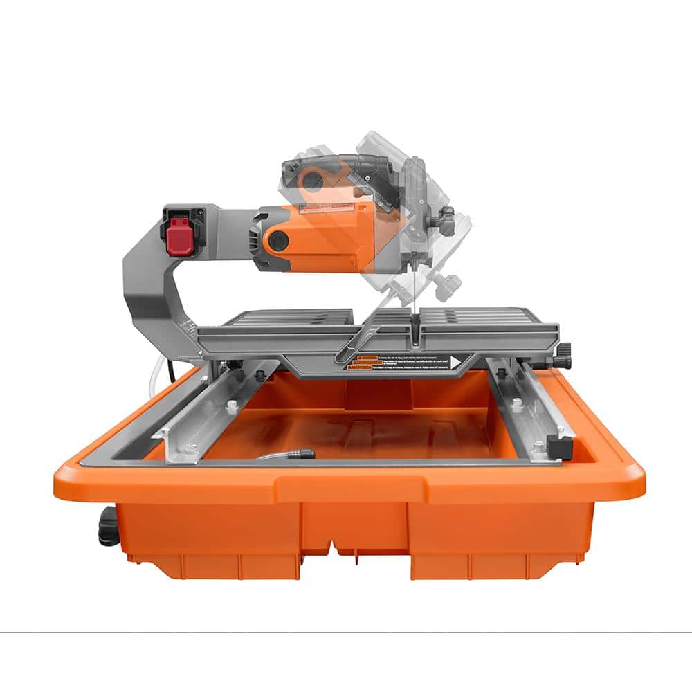RIDGID 9 Amp Corded 7 in. Wet Tile Saw with Stand (R4031S)