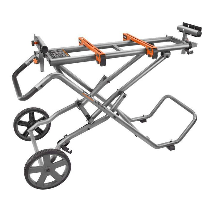 RIDGID Universal Foldable Mobile Miter Saw Stand with Mounting Braces, AC9946