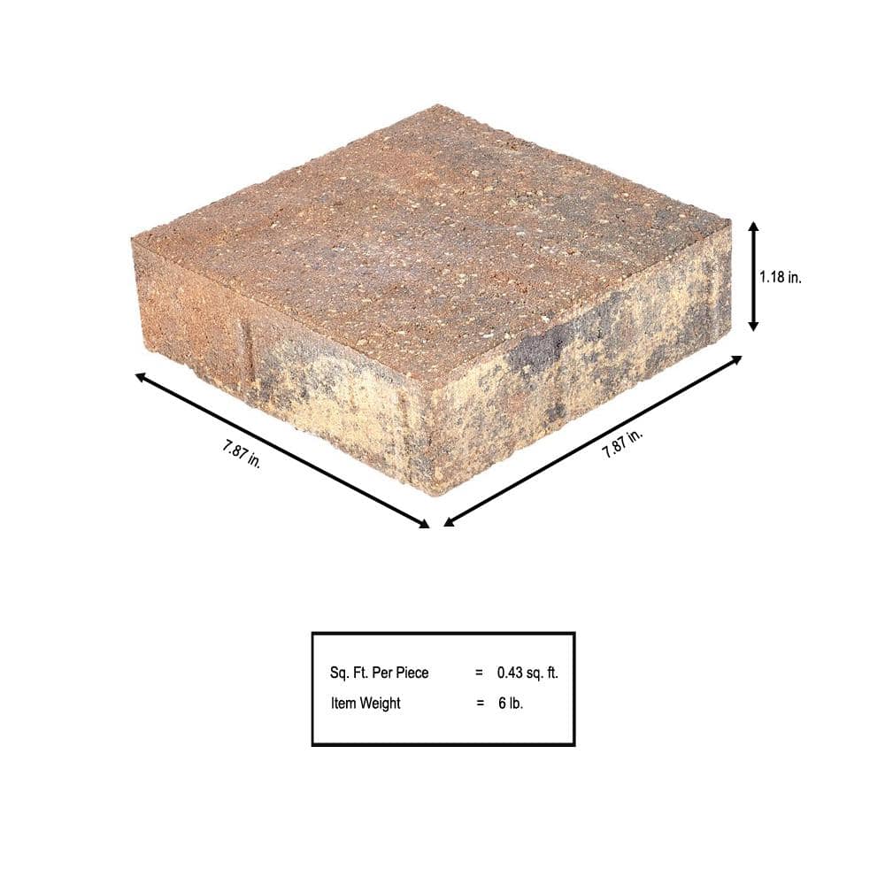 Pavestone Milano Medium 7.75 in. x 7.75 in. x 1.25 in. River Blend Concrete Paver (480-Pieces/207 sq. ft./Pallet)
