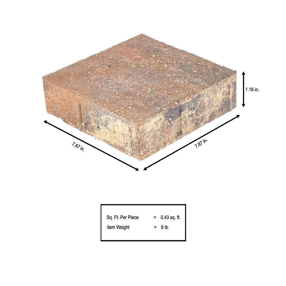 Pavestone Milano Medium 7.75 in. x 7.75 in. x 1.25 in. River Blend Concrete Paver (480-Pieces/207 sq. ft./Pallet)