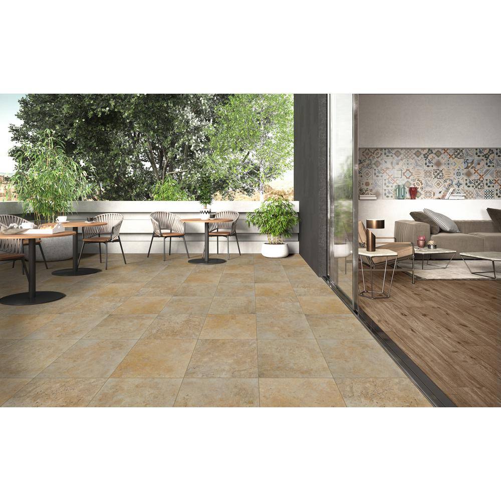 MSI Take Home Tile Sample - Riviera 6 in. x 6 in. Tumbled Travertine Paver Tile (0.25 sq. ft.)