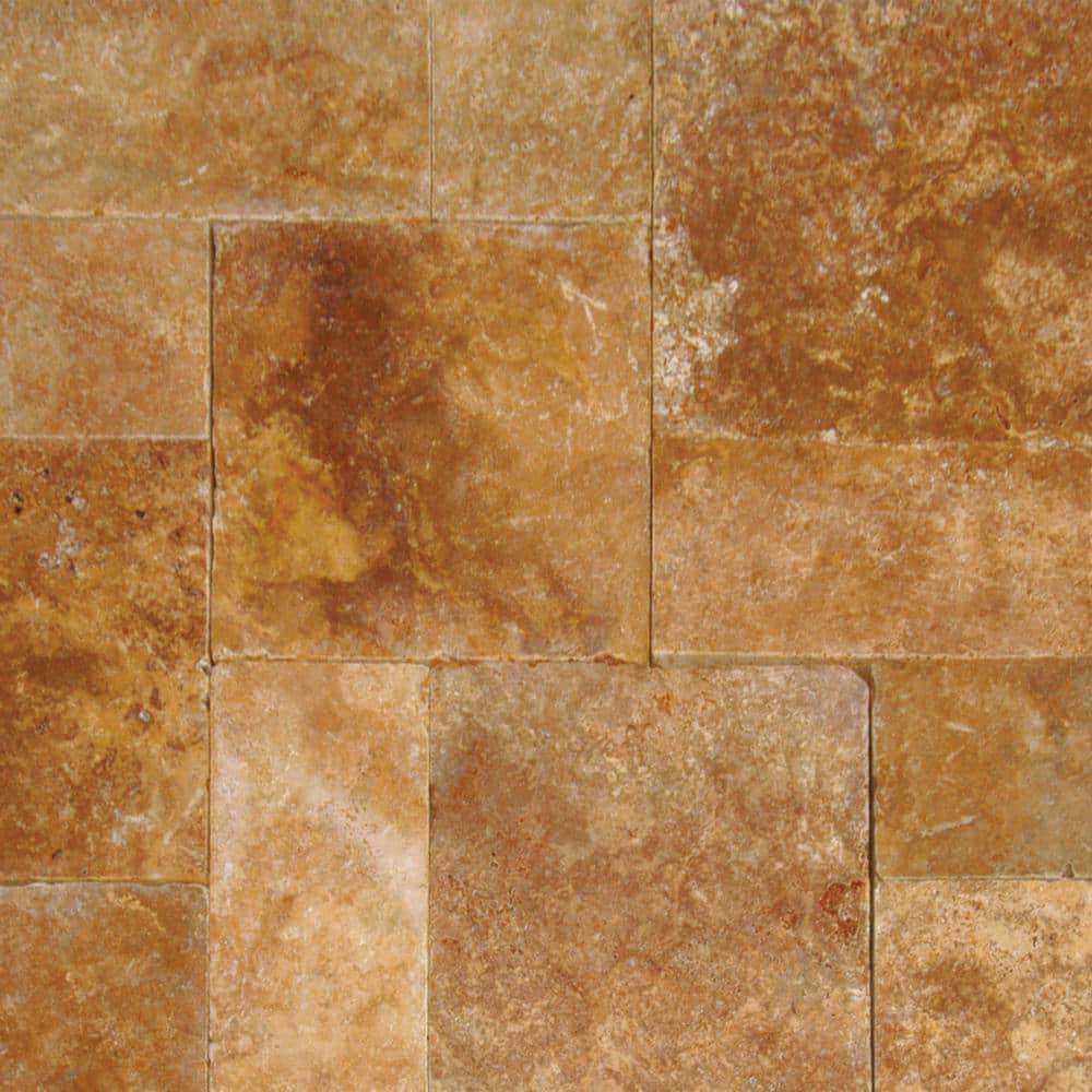 MSI Riviera 10 Piece Tumbled Travertine Paver Tile Kit (480 Sq. Ft. / Pallet)