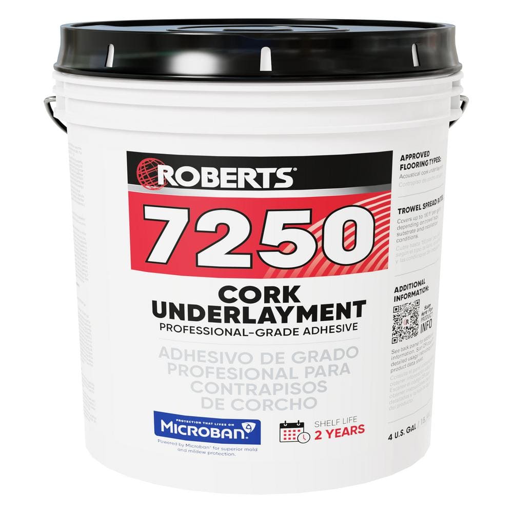 ROBERTS 7250 16 qt. (4 Gal.) Professional-Grade Cork Underlayment Floor Adhesive