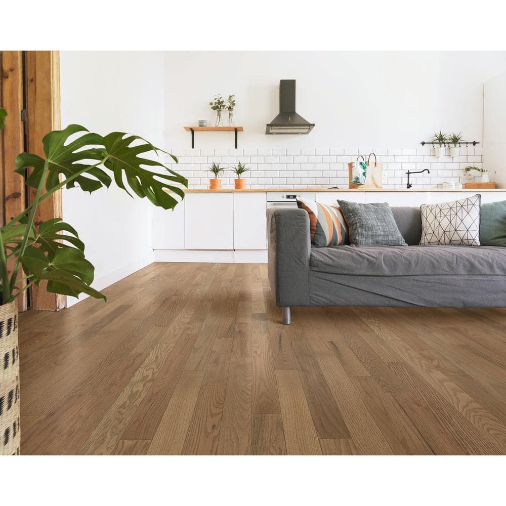 Blue Ridge Hardwood Flooring Northern Coast Rock Cliffs Oak 3/4 in. T x 3 in. W Smooth Solid Hardwood Flooring (24 sq.ft./case)