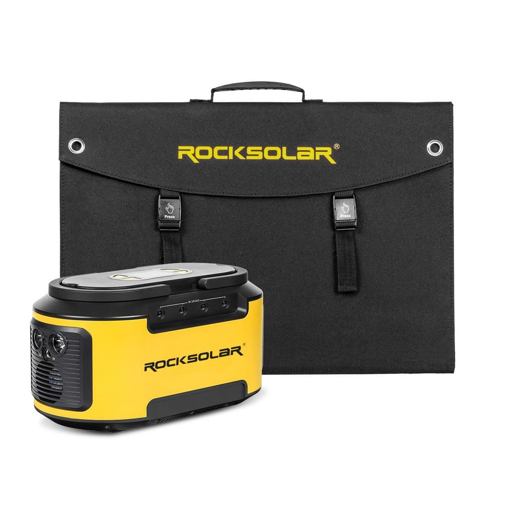 ROCKSOLAR Ready 200-Watt Power Station Plus 60-Watt Foldable Solar Panel Solar Generator Kit