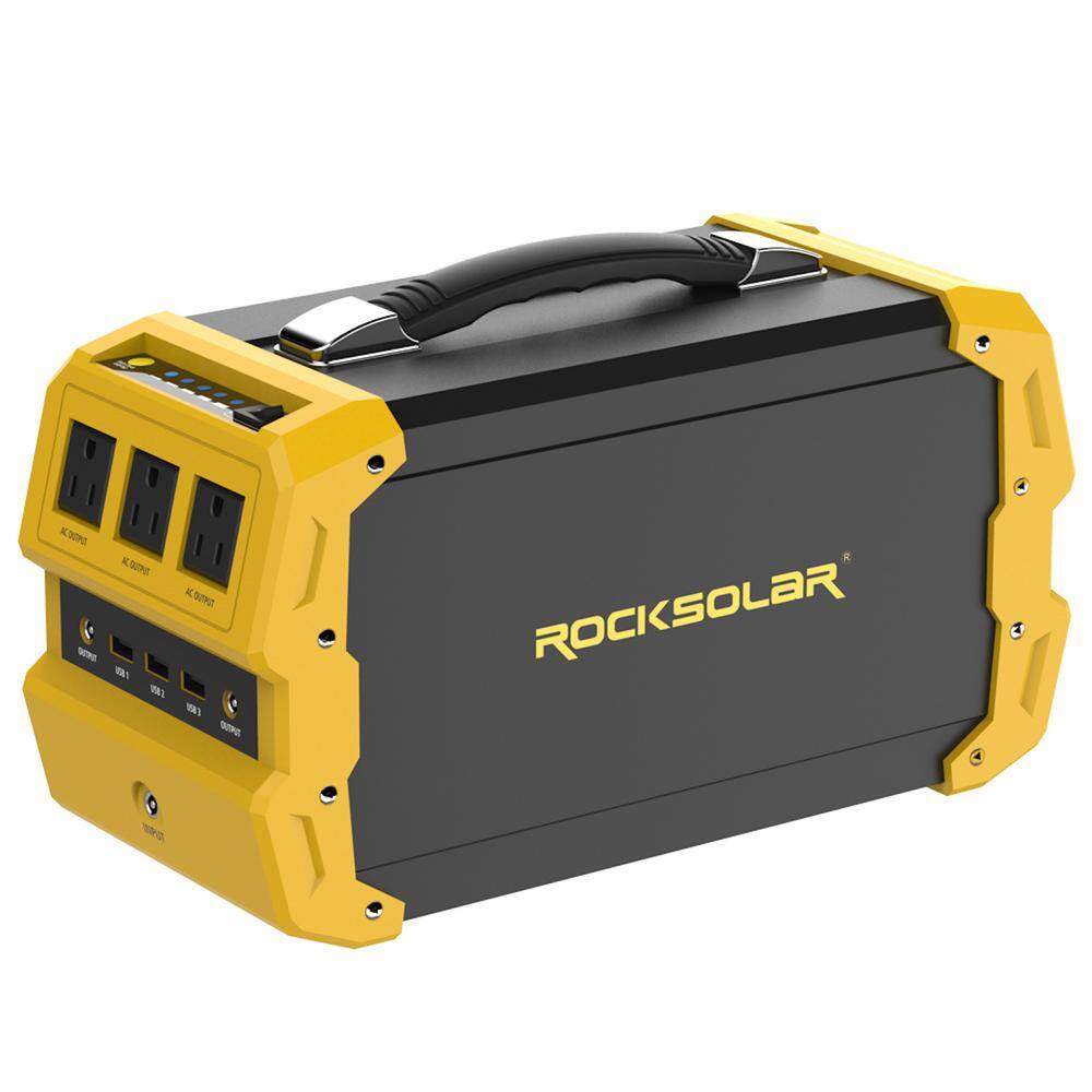 ROCKSOLAR Nomad 400-Watt Powe Station Plus 100-Watt Foldable Solar Panel Solar Generator Kit