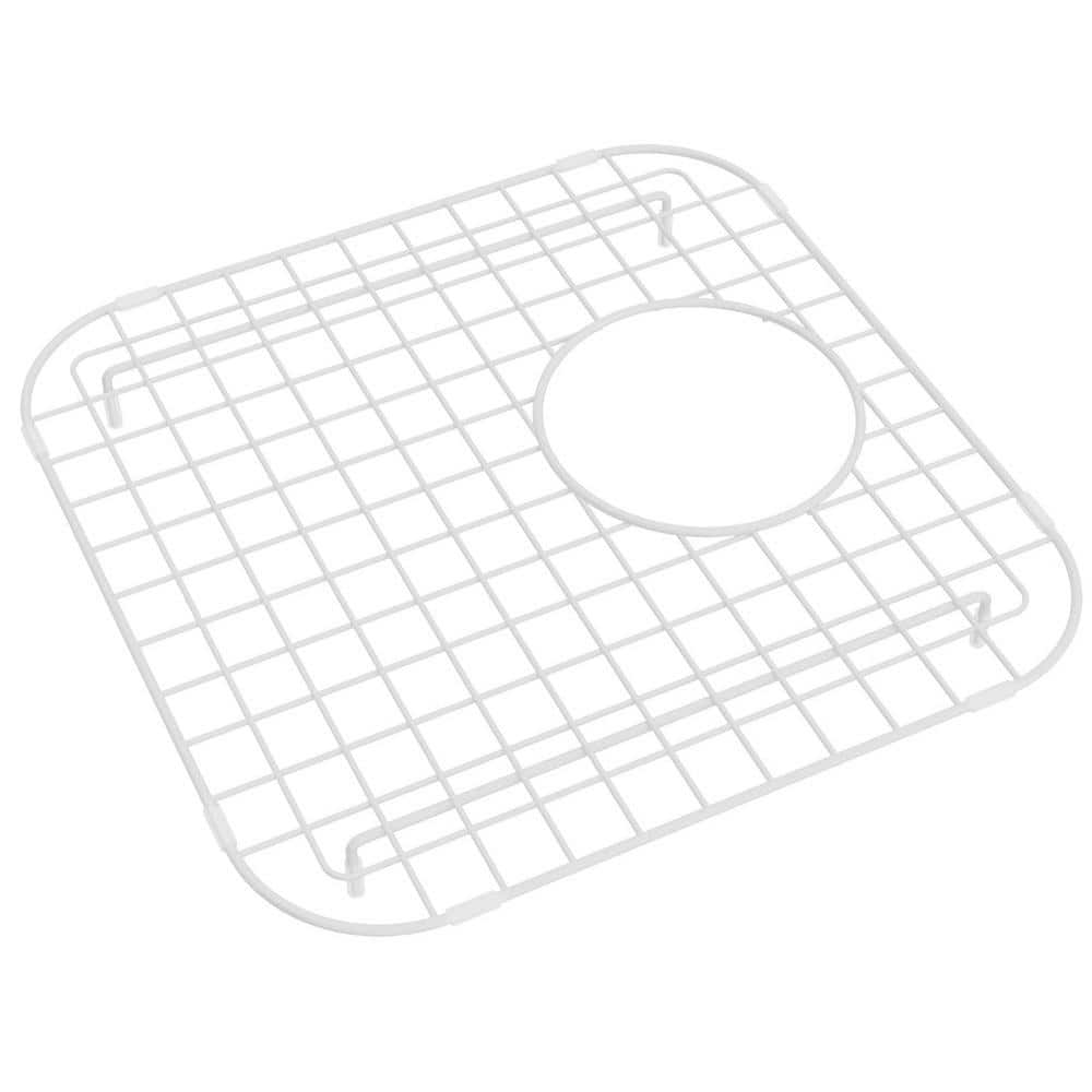 ROHL Allia 13 in. x 13 in. White Bottom Grid for Kitchen Sinks