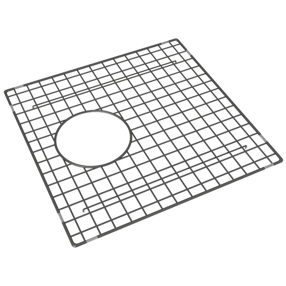 ROHL Froze 14.5 in Bottom Grid Black Stainless Steel