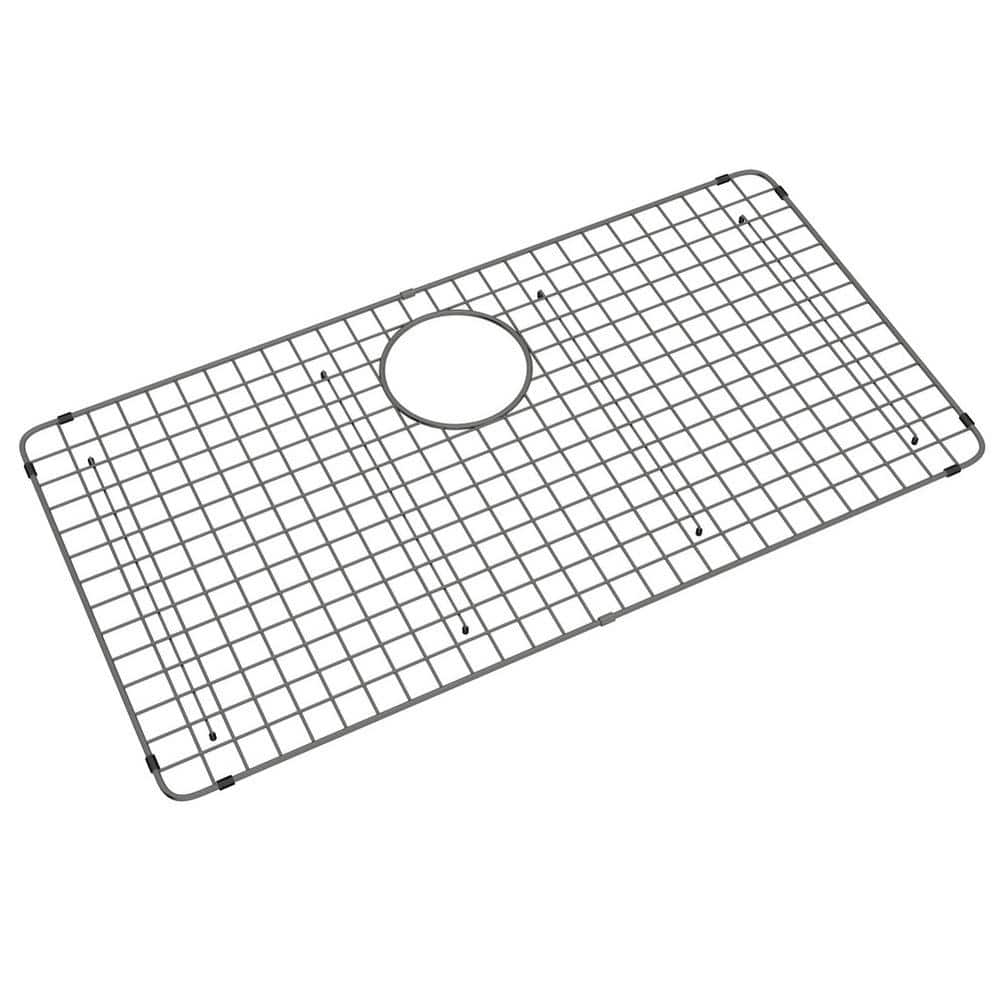 ROHL Forze Black Stainless Steel Bottom Grid for Kitchen Sinks - 15.16 in. x 29.13 in.
