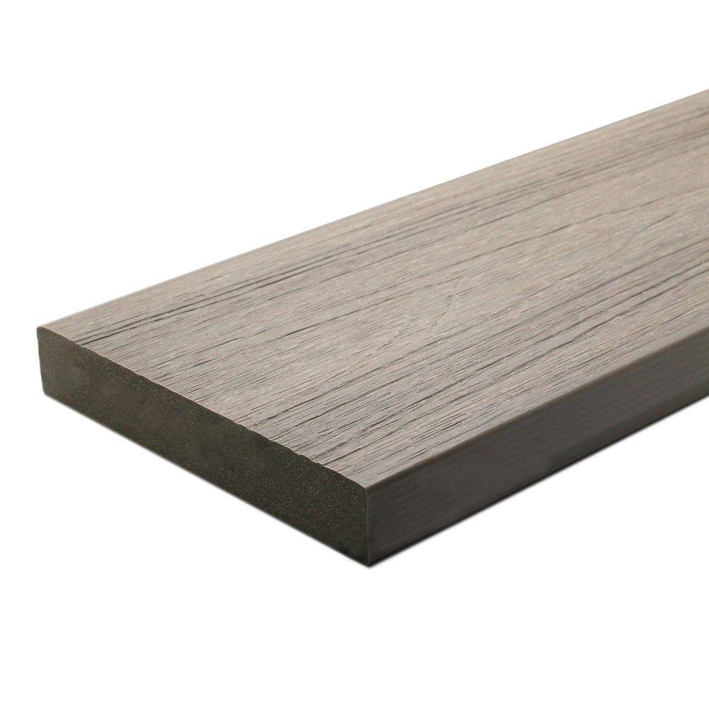 NewTechWood UltraShield Naturale Cortes Series 1 in. x 6 in. x 1 ft. Roman Antique Solid Composite Decking Board Sample