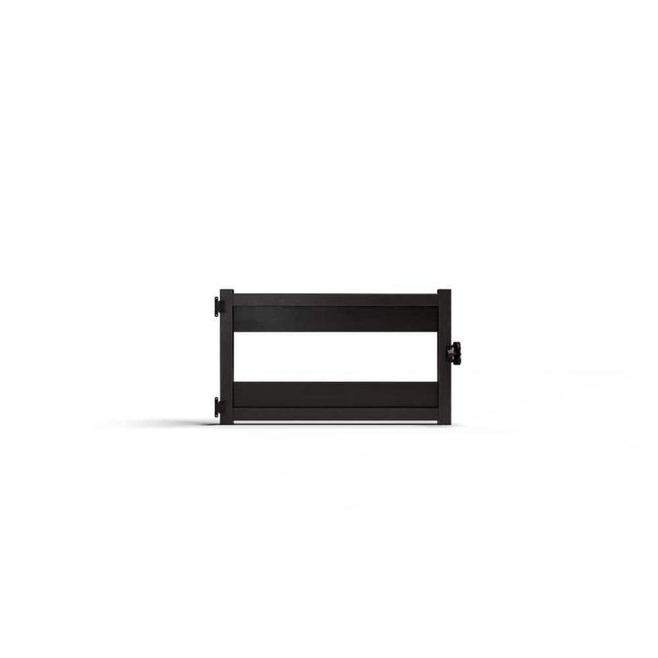 Natures Composites Composite Modern 2-Board Ranch Rail ( 3 ft. H x 4 ft. W) Raven (Black) Fence Gate