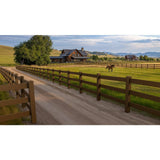 Natures Composites Composite 3-Rail Start/End Post with Post Cap for Traditional Ranch Rail System (5 in. x 5 in. x 65 in. L) Rosewood