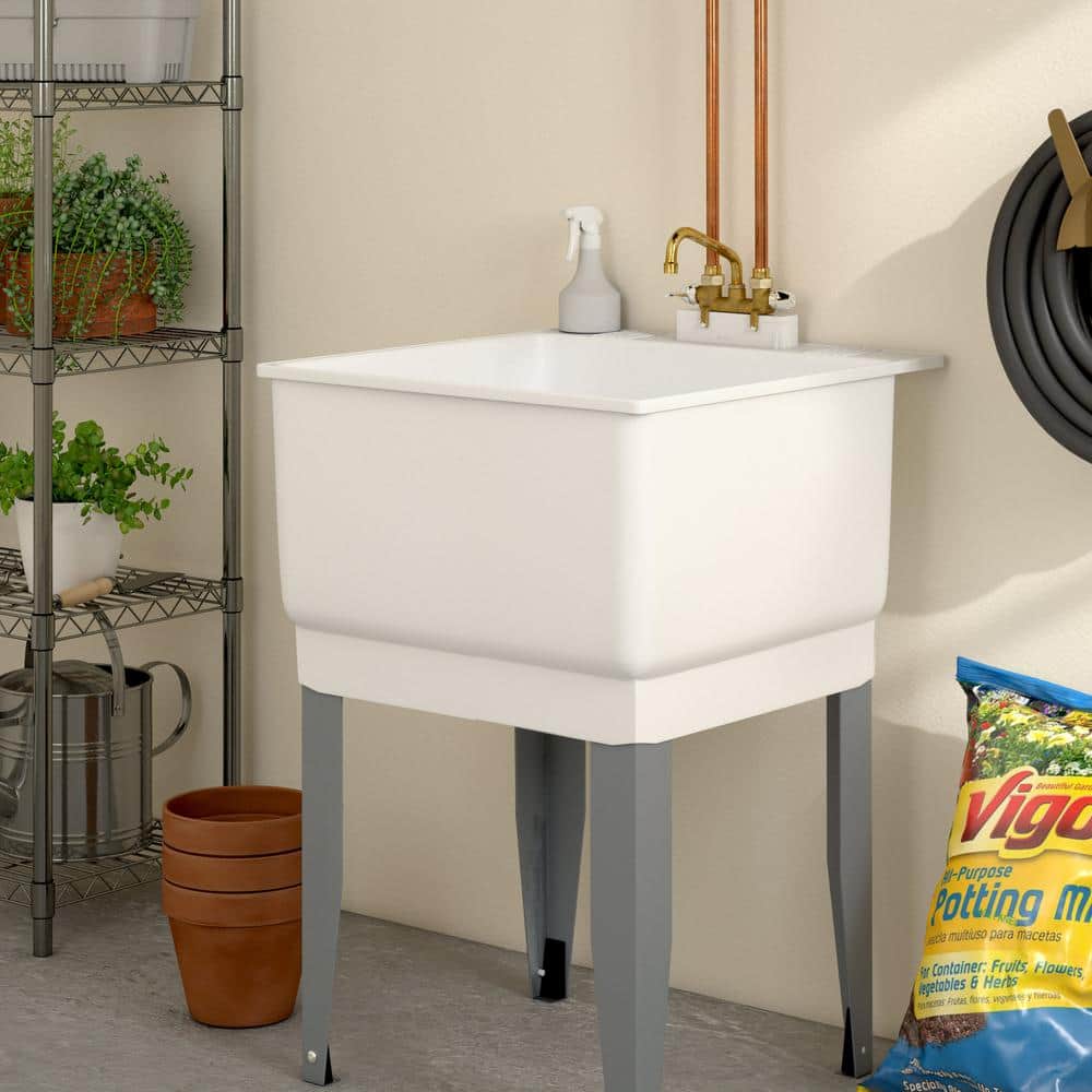 Glacier Bay 2-Handle Laundry Faucet in Rough Brass