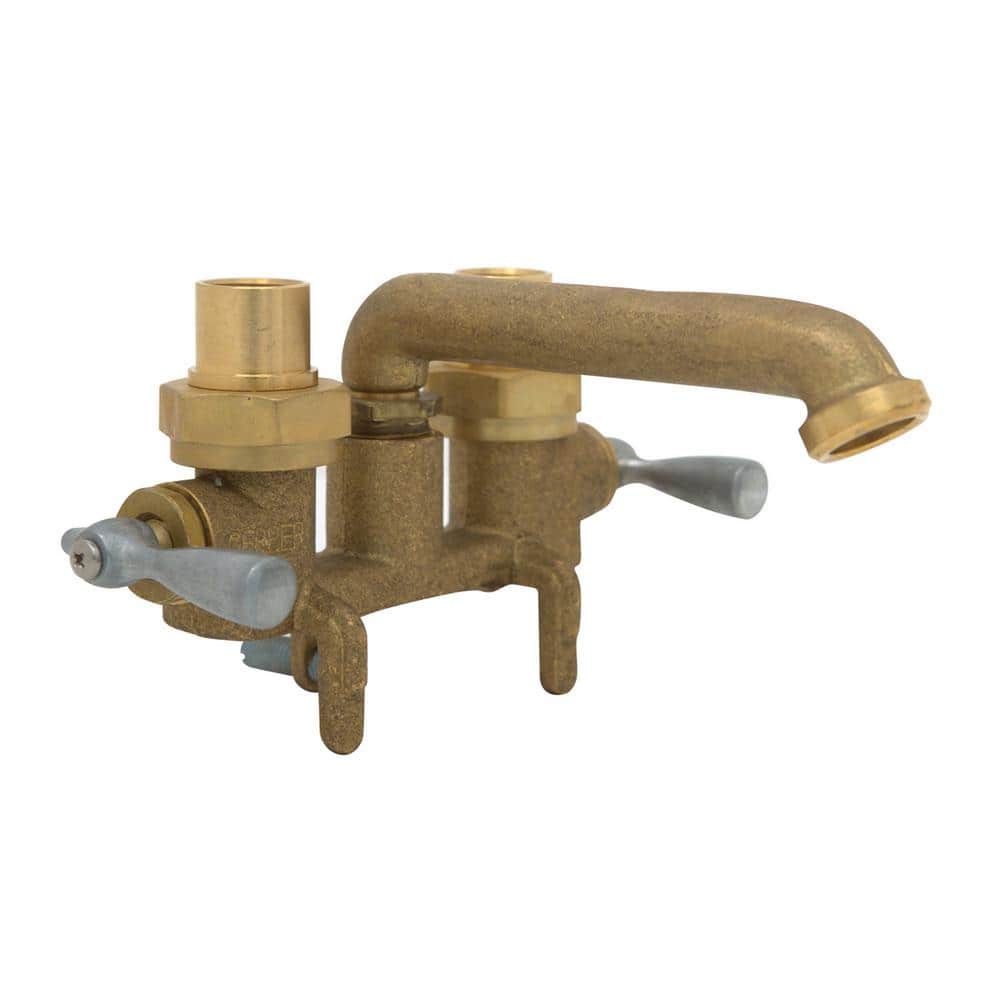 Gerber Classics 2-Handle Laundry Utility Faucet in Rough Brass