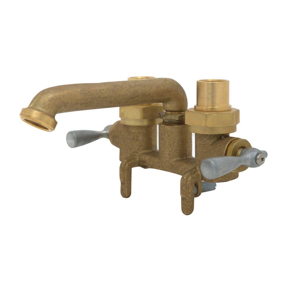 Gerber Classics 2-Handle Laundry Utility Faucet in Rough Brass