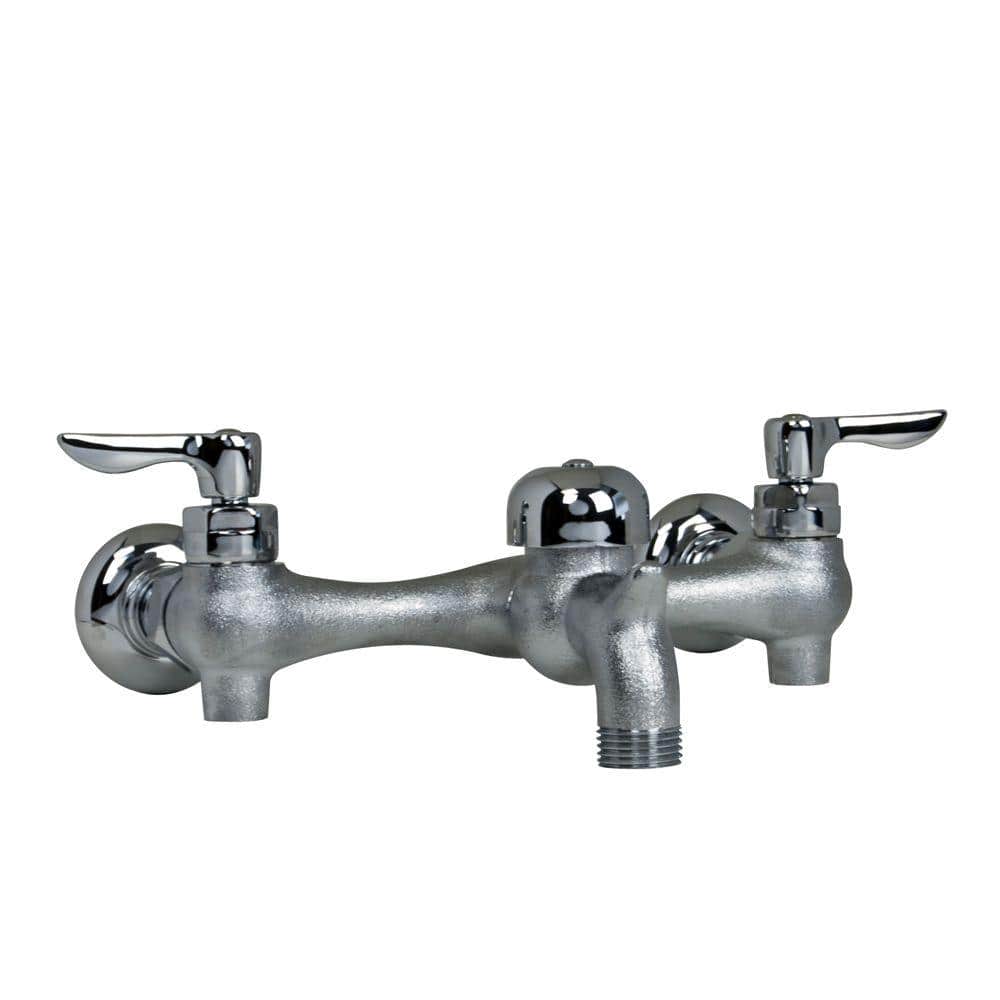 American Standard Exposed Yoke Wall-Mount 2-Handle Utility Faucet with Vacuum Breaker
