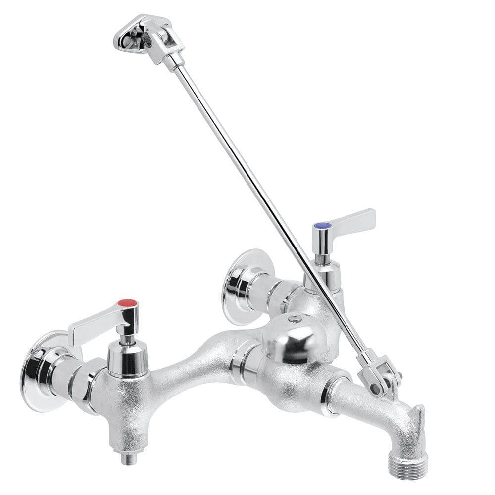 Speakman Commander Wall Mount 2-Handle Bathroom Faucet, Rough Chrome Plated
