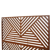 Sudzendf Rust Red Outdoor Indoor Metal Privacy Decorative Screen Freestanding for Deck Balcony Patio for Outside Lawn Garden
