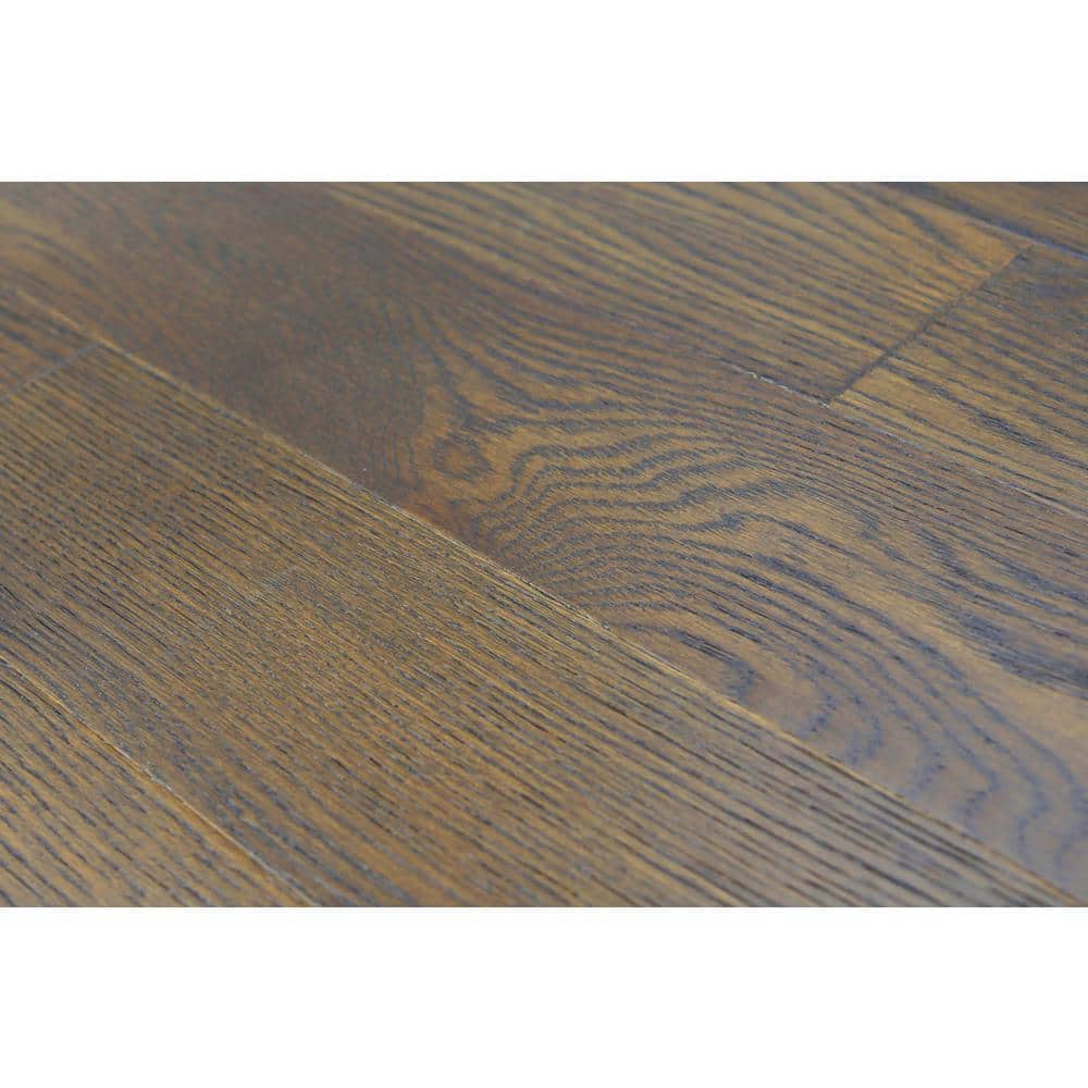 OptiWood Rustic Barn White Oak 2/7 in. T x 5 in. W Click Lock Wire Brushed Engineered Hardwood Flooring (16.7 sq.ft./case)