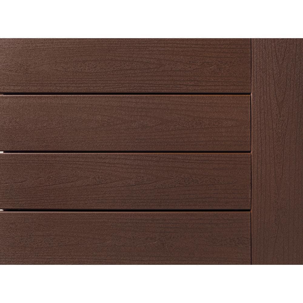 TimberTech Composite Terrain 1 in. x 6 in. x 1 ft. Grooved Rustic Elm Composite Sample (Actual: 0.94 in. x 5.36 in. x 1 ft)