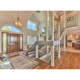 Krosswood Doors 32 in. x 80 in. Knotty Alder 2-Panel Left-Hand Inswing Grey Stain Wood Prehung Front Door