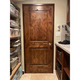 Krosswood Doors 42 in. x 96 in. Knotty Alder 2-Panel Right-Hand Inswing Grey Stain Wood Prehung Front Door