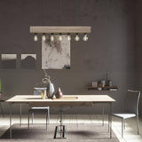 Hunter Donelson 7 Light Rustic Iron Linear Chandelier Kitchen Light