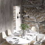 Hunter River Mill 9-Light Rustic Iron Candlestick Chandelier with Clear Seeded Glass Shades
