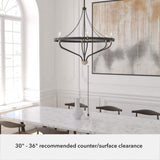 Hunter Merlin 6-Light Rustic Iron Wagon Wheel Chandelier