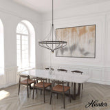 Hunter Merlin 7-Light Rustic Iron Wagon Wheel Chandelier