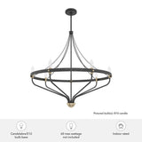 Hunter Merlin 7-Light Rustic Iron Wagon Wheel Chandelier