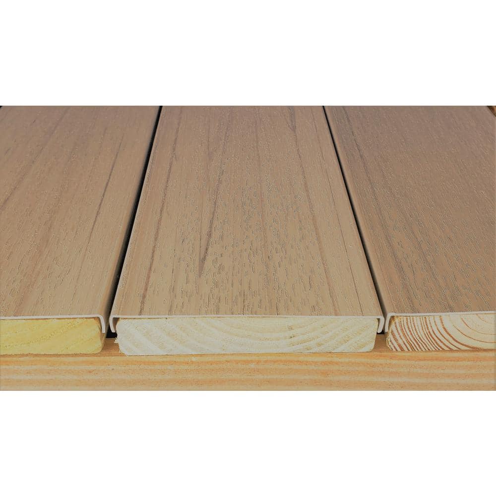 Deck-Top Rustic Tan PVC Decking Board Covers (10-Pack)