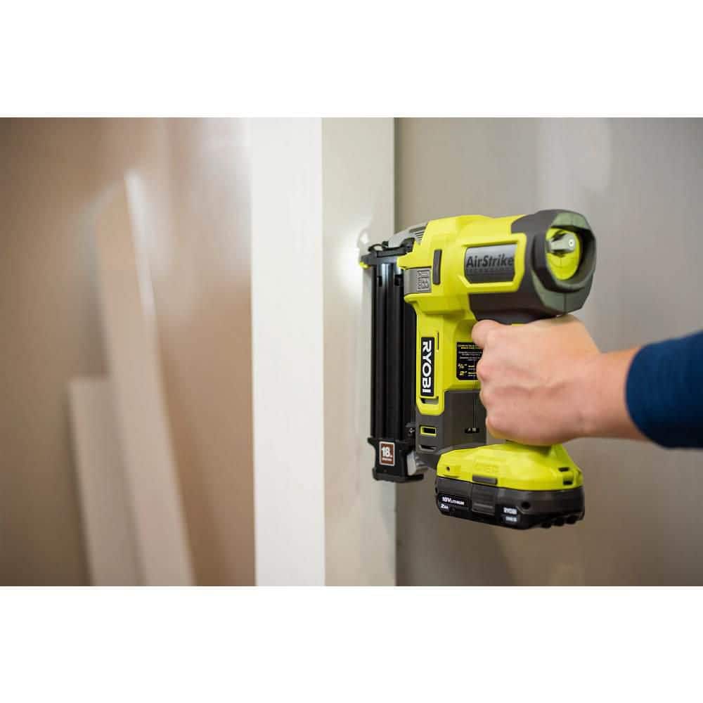 RYOBI ONE+ 18V 18-Gauge Cordless AirStrike Brad Nailer with ONE+ 18V Cordless 5 1/2 in. Circular Saw (Tools Only)