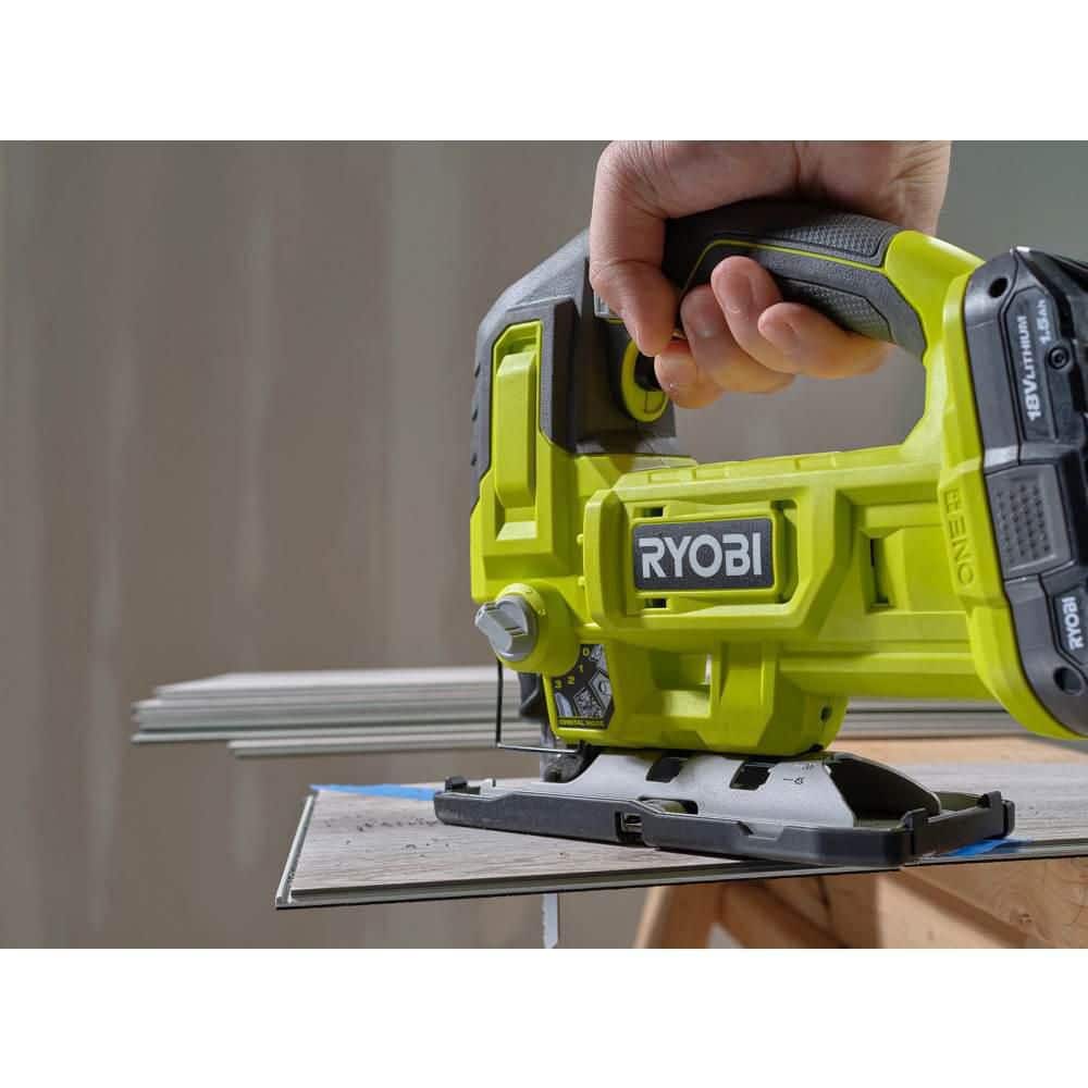 RYOBI ONE+ 18V 18-Gauge Cordless AirStrike Brad Nailer with Cordless Jig Saw