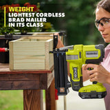 RYOBI ONE+ 18V 18-Gauge Cordless AirStrike Brad Nailer with Cordless Jig Saw