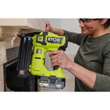 RYOBI ONE+ HP 18V 18-Gauge Brushless Cordless AirStrike Brad Nailer Kit with 4.0 Ah Battery and Charger