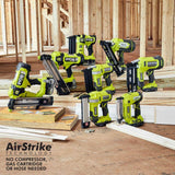 RYOBI ONE+ HP 18V 18-Gauge Brushless Cordless AirStrike Brad Nailer Kit with 4.0 Ah Battery and Charger