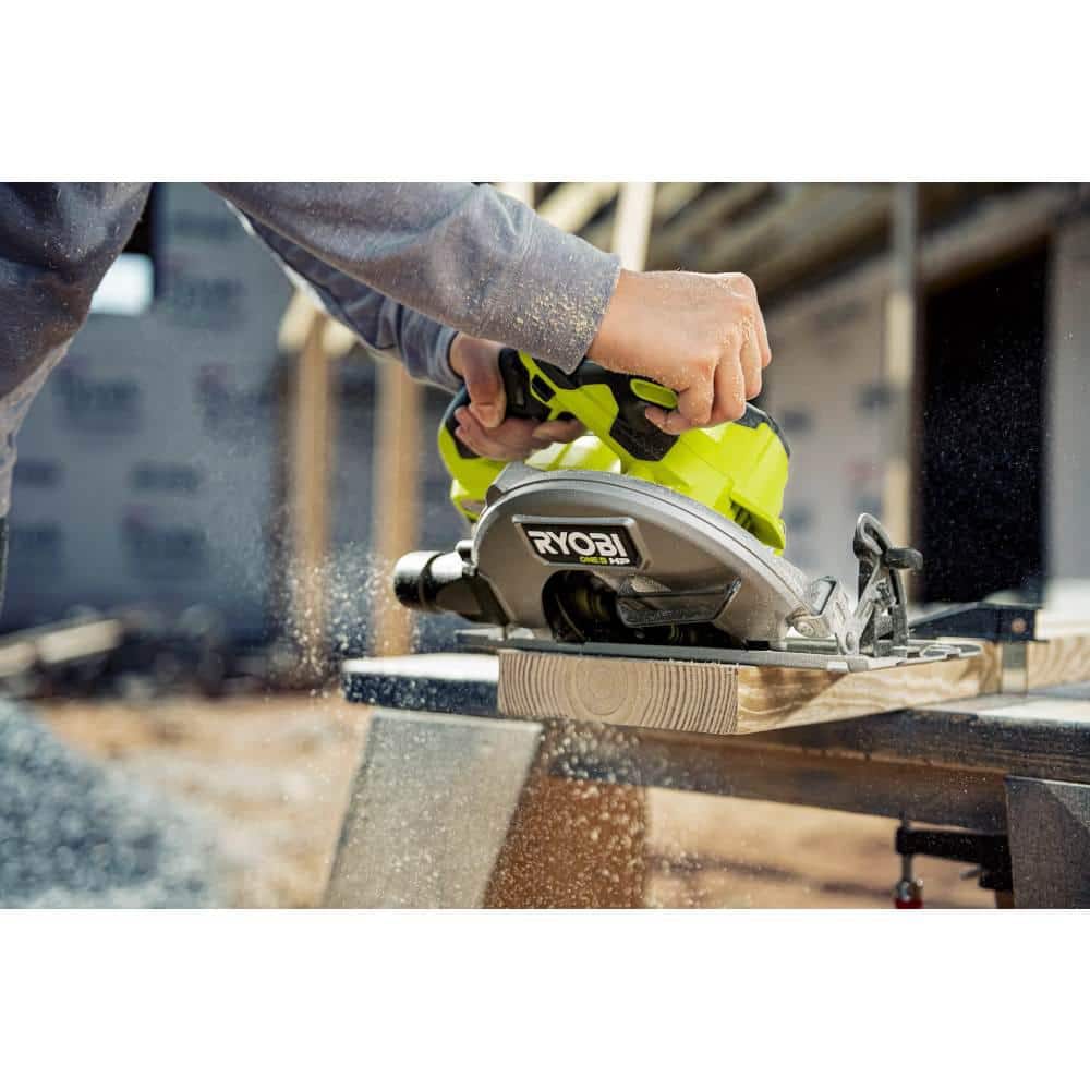 RYOBI ONE+ HP 18V Brushless Cordless 7-1/4 in. Circular Saw (Tool Only) with Carbide Thin Kerf Circular Saw Blade (1-Piece)
