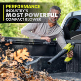 RYOBI ONE+ HP 18V Brushless Cordless 220 CFM 140 MPH Compact Blower (Tool-Only)