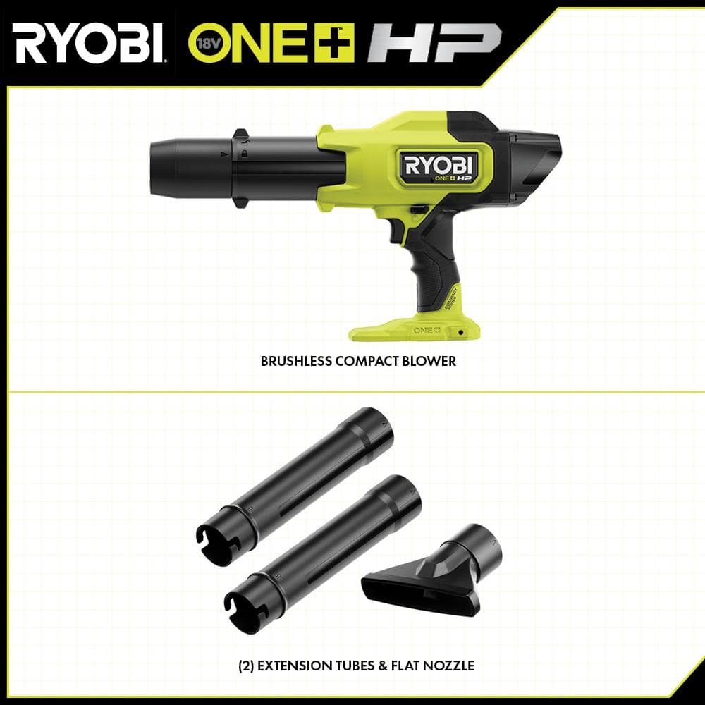 RYOBI ONE+ HP 18V Brushless Cordless 220 CFM 140 MPH Compact Blower (Tool-Only)