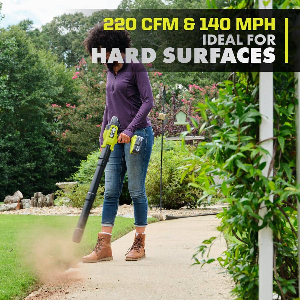 RYOBI ONE+ HP 18V Brushless Cordless 220 CFM 140 MPH Compact Blower (Tool-Only)