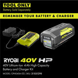 RYOBI 40V 110 MPH 480 CFM Variable-Speed Turbo Lithium-Ion Cordless Jet Fan Leaf Blower (Tool Only)