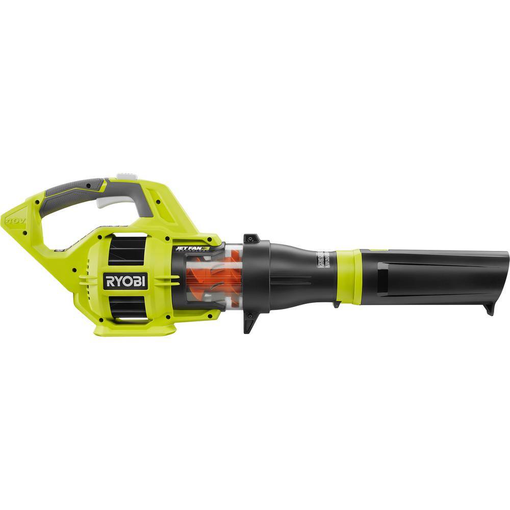 RYOBI 40V 110 MPH 480 CFM Variable-Speed Turbo Lithium-Ion Cordless Jet Fan Leaf Blower (Tool Only)