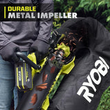RYOBI 40V HP Brushless 100 MPH 600 CFM Cordless Leaf Blower/Mulcher/Vacuum with (2) 4.0 Ah Batteries and Charger