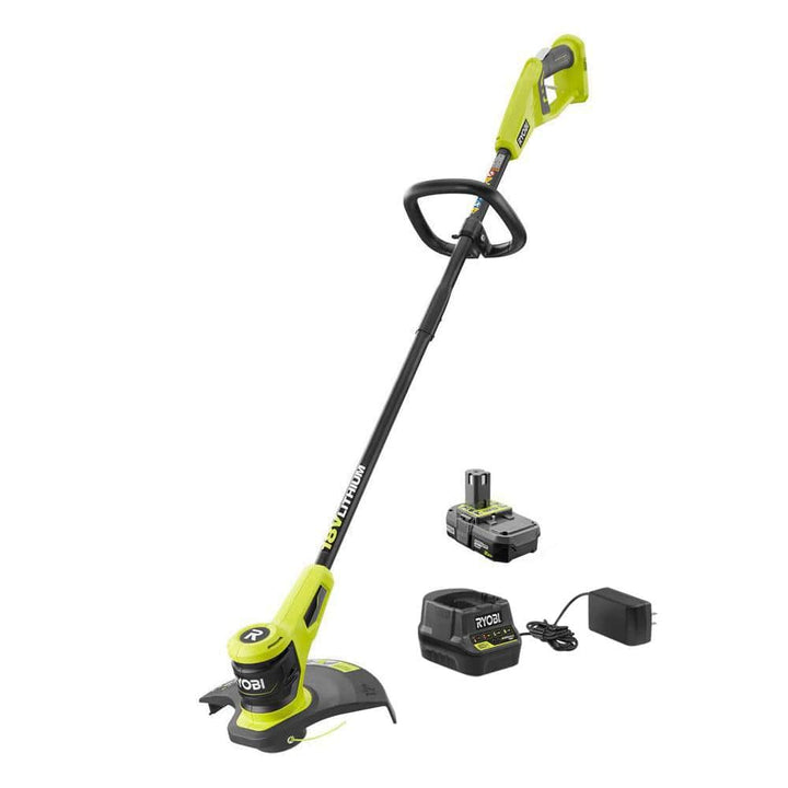 RYOBI ONE+ 18V Lithium-Ion Cordless 12 in. String Trimmer with 2.0 Ah Battery and Charger (P20100)
